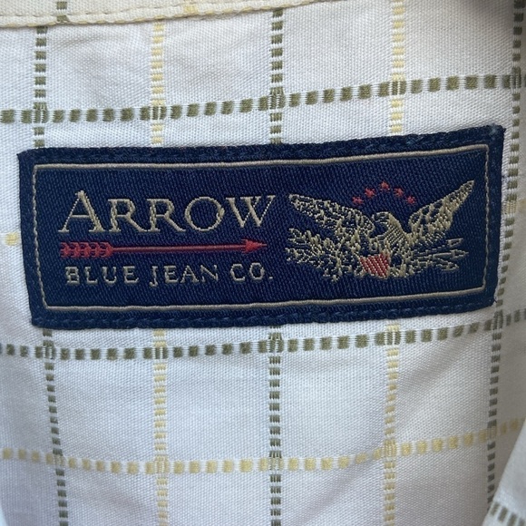 Mens Arrow Jeans Co Cotton XLT Button Down Shirt With Pocket VG - Picture 3 of 4